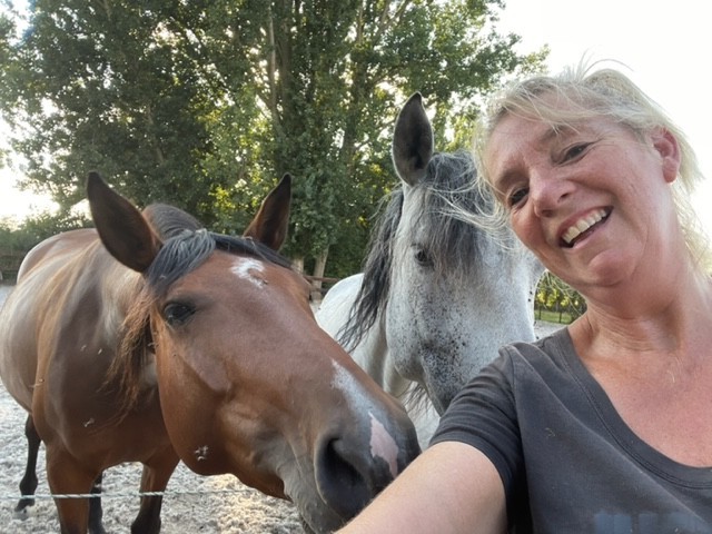 2 nieuwe honden erbij om uit te laten en...paarden te verzorgen!